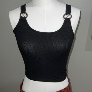 LF black crop top